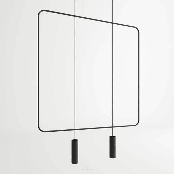 Lampa wisząca RANA TH.019CZ THORO czarna metal 2x GU10