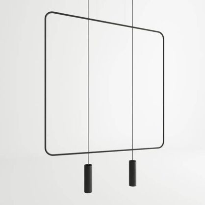 Lampa wisząca RANA TH.019CZ THORO czarna metal 2x GU10
