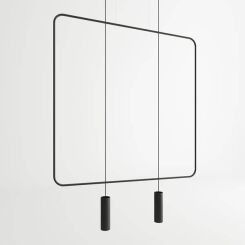 Lampa wisząca RANA TH.019CZ THORO czarna metal 2x GU10