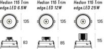 Oprawa wpuszczana Hedion 115 Trim edge.LED 25W 4.2659 Labra  - 3