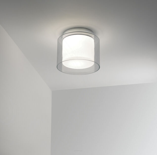 Lampa sufitowa  Astro AREZZO 0963 19,3 cm łazienkowy E27 przezroczyste i mleczne szkło polerowany chrom 1049003