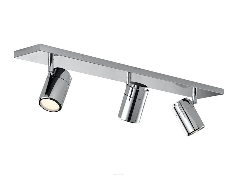 Listwa sufitowa Noemie 3  AZzardo LC4321A AZ1306 wykonana z metalu w kolorze chromu i szkła główki w kształcie tub