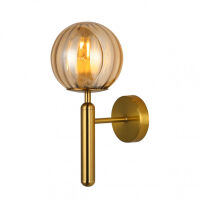 Kinkiet Ravena WL-2324-1 BRO+AMB Italux Nowoczesny mosiądz