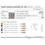 Reflektor NIKO TRACK MAGNETIC 7W DO SZYNY MAGNETYCZNEJ AZZARDO 3000/4000K CZARNY - 2