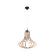 NIETYPOWA LAMPA  WISZĄCA ELZA NATURALNE DREWNO AŻUROWY KLOSZ NOWOCZESNA SL.0641 SOLLUX - 2
