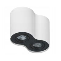 LAMPA NATYNKOWA  Bross 2 AZzardo AZ1753 biało czarna techniczna podwójna okular