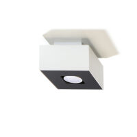 Designerski Plafon Kwadrat Mono 1 Biały SL.0066  SOLLUX LIGHTING techniczna nowoczesna kwadratowa