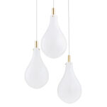 Lampa wisząca OAKLAND 6104 Argon białe szklane klosze 3xG9 - 3
