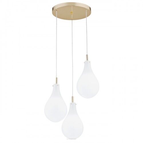 Lampa wisząca OAKLAND 6104 Argon białe szklane klosze 3xG9