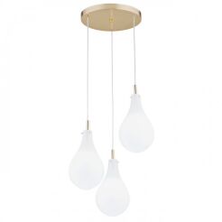 Lampa wisząca OAKLAND 6104 Argon białe szklane klosze 3xG9
