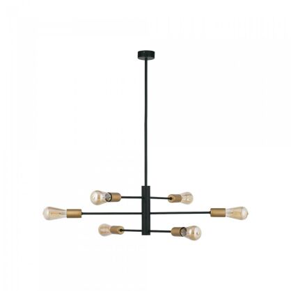 Lamp wisząca / żyrandol Rotor VI 6xE27 czarno/złota 7937