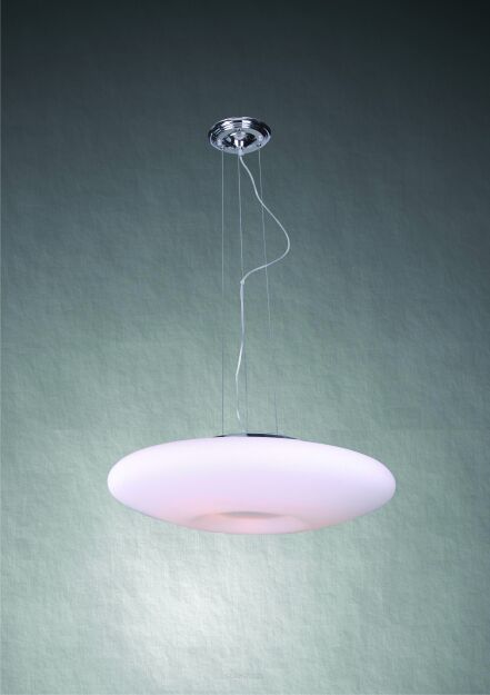 Lampa wisząca Pires 50 AZzardo LP5123-3 AZ0277 z metalu w kolorze chromu i białego szkła nowoczesna