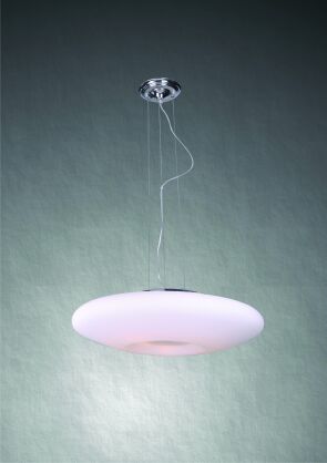 Lampa wisząca Pires 50 AZzardo LP5123-3 AZ0277 z metalu w kolorze chromu i białego szkła nowoczesna