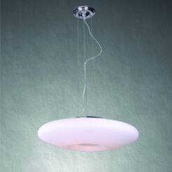Lampa wisząca Pires 50 AZzardo LP5123-3 AZ0277 z metalu w kolorze chromu i białego szkła nowoczesna