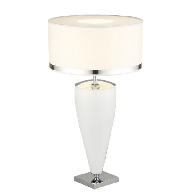Lampa stołowa LORENA 367 Argon Wysokość 60 cm szklana podstawa BIAŁA