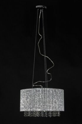 Lampa wisząca Anabella P0207-07D-F4QL Italux  chrom styl pałacowy elegancki okrągły