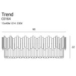 Plafon TREND C0164 MAXlight Nowoczesny pałacowy okrągły szklane sople ZŁOTY E14 - 2