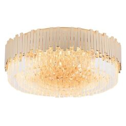 Plafon TREND C0164 MAXlight Nowoczesny pałacowy okrągły szklane sople ZŁOTY E14