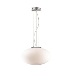 Lampa wisząca Candy ⌀40 086736 NOWOCZESNY IP20 SZKŁO Ideal Lux minimalistyczna oprawa w kolorze białym