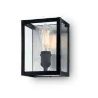 Kinkiet IGOR AP1 CZARNY Ideal Lux  092836  ma kolor czarny  jest w kształcie prostokąta surowy kształt styl industralny