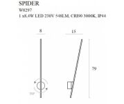 Kinkiet Spider w kolorze złotym W0297 Maxlight - 2