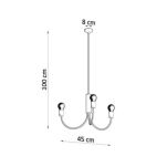 Lampa wisząca PICCOLO 3 SL.0856 SOLLUX LIGHTING 3x E27 - 3