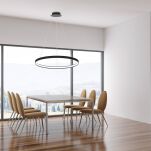 Lampa wisząca CIRCLE 78 ZumaLine LA0721/1 Czarna okrągła o średnicy 78 cm - 2