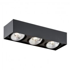 Lampa sufitowa natynkowa  RODOS PLUS 6118 Argon czarna 3x ES111 stal