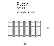 Plafon PUCCINI C0128 MAXlight Przyciągający spojrzenia o średnicy 60 cm ozdobiony kryształkami  - 2