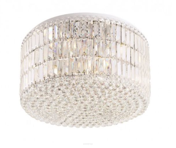 Plafon PUCCINI C0128 MAXlight Przyciągający spojrzenia o średnicy 60 cm ozdobiony kryształkami 
