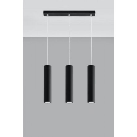 Lampa Wisząca Sollux  LAGOS 3 Czarny SL.0329