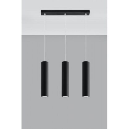 Lampa Wisząca Sollux  LAGOS 3 Czarny SL.0329