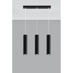 Lampa Wisząca Sollux  LAGOS 3 Czarny SL.0329