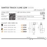 Reflektor szynowy SANTOS TRACK 3 LINE 12W AZzardo AZ4183 łamany czarny - 3