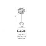 Lampa STOŁOWA BARI TABLE AZzardo DEL-8348-1T  AZ2106 klosz z kryształków egipskich przeplatany biżuteryjny - 3
