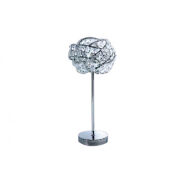 Lampa STOŁOWA BARI TABLE AZzardo DEL-8348-1T  AZ2106 klosz z kryształków egipskich przeplatany biżuteryjny