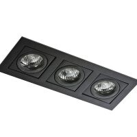 Lampa sufitowa wpuszczana nowoczesna czarny Paco 3 AZzardo GM2301 BK, Az0803