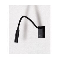 Kinkiet Kinkiet Rider Black W0046 MAXlight metalowa obudowa idealna do czytania LED 3W regulowana czarna  gęsia szyjka