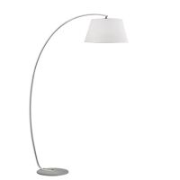 Lampa podłogowa Pagoda PT1 BIANCO Ideal Lux  051741 metalowa rama wykończona satynową emalią klosz z tkaniny w kolorze białym