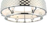 Lampa wisząca Verno Cromo Orlicki Design ażurowa kremowa - 3