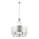 Lampa wisząca Verno Cromo Orlicki Design ażurowa kremowa - 2
