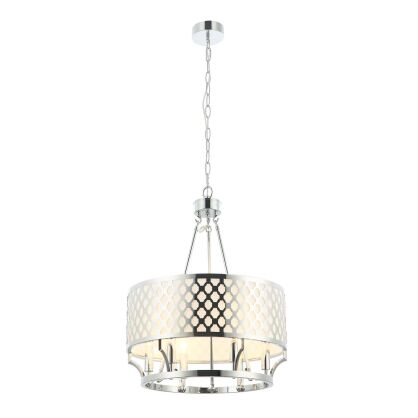 Lampa wisząca Verno Cromo Orlicki Design ażurowa kremowa