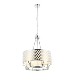 Lampa wisząca Verno Cromo Orlicki Design ażurowa kremowa