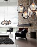 Lampa Wisząca Amber Milano AZzardo AZ0722 lampa ze szkła i metalu w kolorze chromu 5 kloszy - 2