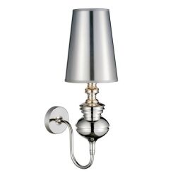 KINKIET BAROCO  SREBRNY AZzardo AZ0308 styl barokowy z tkaniny i metalu
