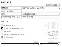 LAMPA NATYNKOWA Bross 2 czarna AZzardo BROSS 2 AZ2136 techniczna podwójna okular - 2