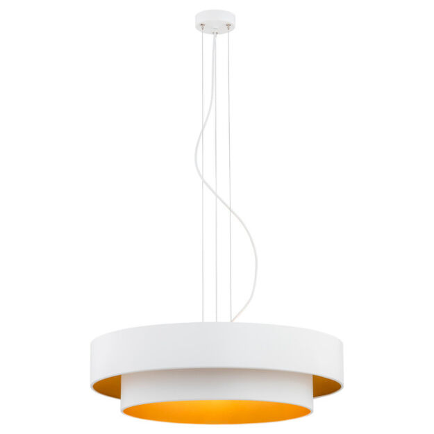 Lampa wisząca FOXY 1410 Argon Biało – złota śr. 45 cm