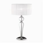 Lampa stołowa Duchessa TL1 BIG Ideal Lux  044491  chromowana metalowa podstawa centralne konstrukcje z przezroczystego szkła - 2