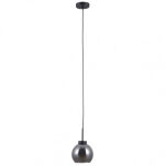 Lampa wisząca POGGI PND-28028-1B Italux czarny mat / dymione szkło NOWOCZESNA ELEGANCKA - 2