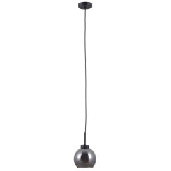 Lampa wisząca POGGI PND-28028-1B Italux czarny mat / dymione szkło NOWOCZESNA ELEGANCKA